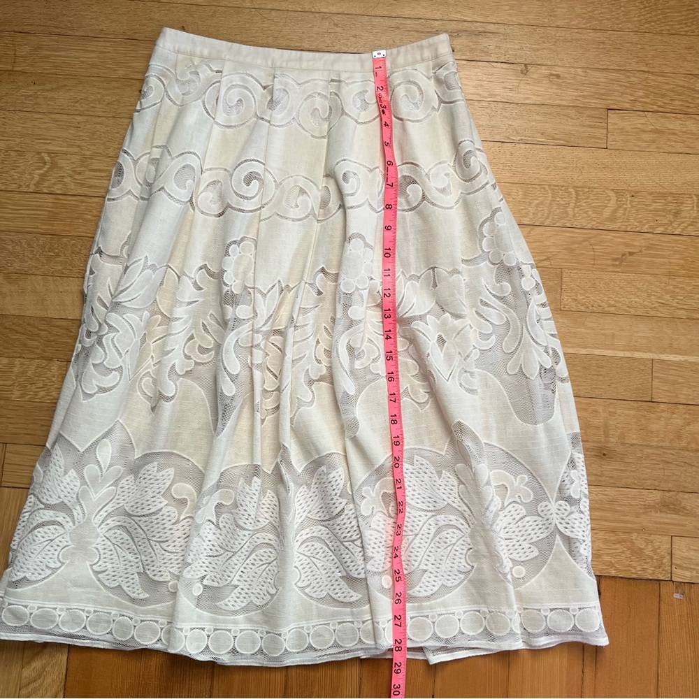 Women’s Cream Lace A-Line Skirt - Picture 5 of 5